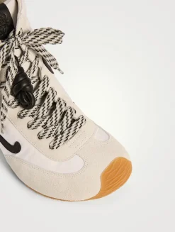 Ballet Runner 2.0 Nylon And Suede High-Top Sneakers