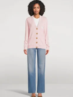 Balmain Emblème-Embroidered Cardigan