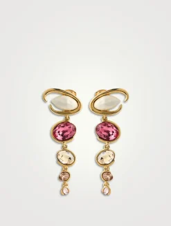 Baroque Faux Pearl O Drop Clip-On Earrings
