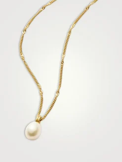 Baroque Pearl Twisted Chain Necklace