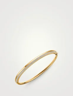 Barre 18K Gold Pavé Diamond Bangle Bracelet