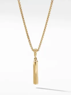 Barrel Amulet In 18k Yellow Gold With Pavé Diamonds