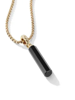 Barrel Amulet With Pink Opal And 18k Yellow Gold