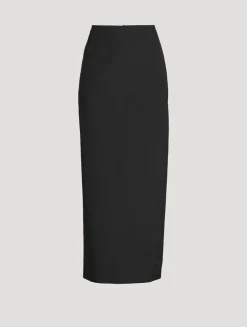 Bartelle Silk And Wool Midi Slip Skirt