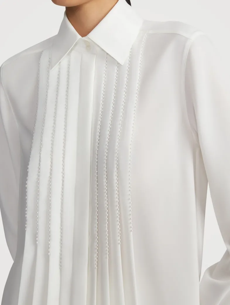 Beaded Georgette Shirt