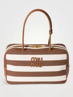 Beau Canvas And Leather Bag