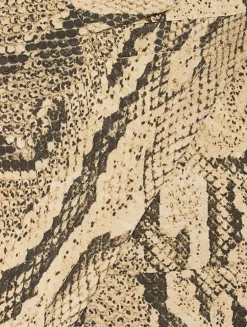 Beau Double-Breasted Blazer In Snakeskin Print