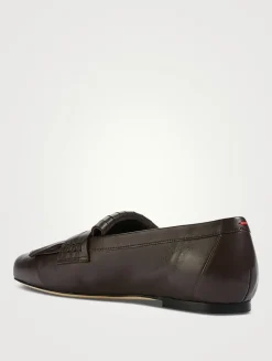Belen Fringe Leather Penny Loafers