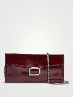 Belle Vivier Patent Leather Wallet-On-Chain