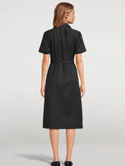 Belted Chino Shirt Dress