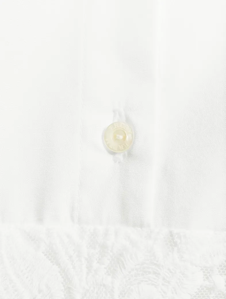 Belted Lace Shirt Dress