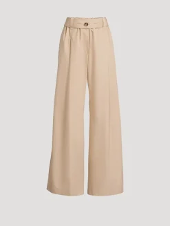 Belted Wide-Leg Trousers