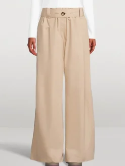 Belted Wide-Leg Trousers