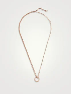 Berbère Module Rose Gold Pendant Necklace With Diamonds
