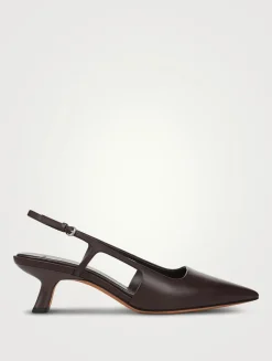 Bianca Leather Slingback Pumps