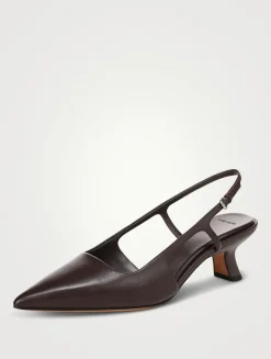 Bianca Leather Slingback Pumps
