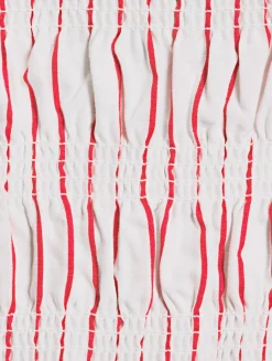 Bianca Smocked Midi Dress In Stripe Print