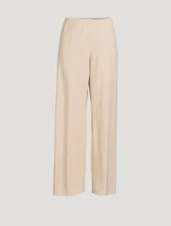 Bias-Cut Wide-Leg Trousers