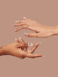 Black & White Nail Art Tattoos