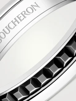 Black Edition Quatre White Gold Wedding Band With Black PVD