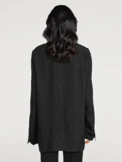 Blink Embellished Double-Breasted Wool Blazer