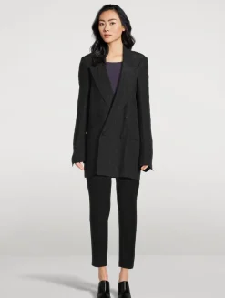 Blink Embellished Double-Breasted Wool Blazer