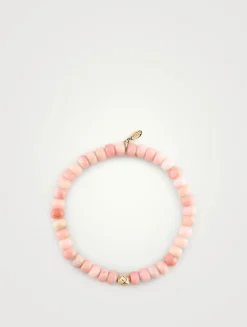 Bohème 14K Gold Pink Opal Rondelle Bracelet