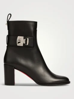 Booty Lock Leather Ankle Boots