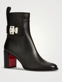 Booty Lock Leather Ankle Boots