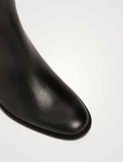 Booty Lock Leather Ankle Boots