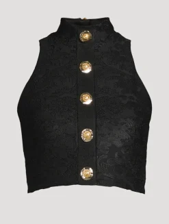 Bouclé Baroque Crop Top