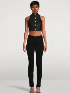 Bouclé Baroque Crop Top