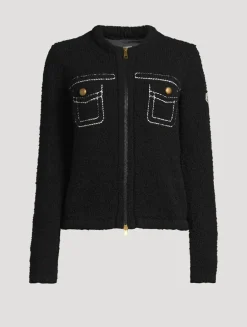 Bouclé Down Cardigan