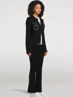 Bouclé Down Cardigan