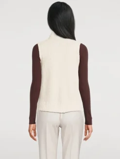 Bouclé Zip-Front Vest