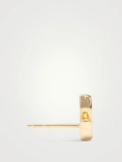 Bouquet 14K Gold Fleur De Lis Stud Earrings