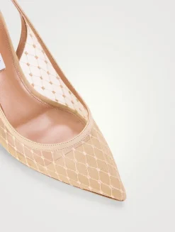 Bow Tie Suede Mesh Pumps