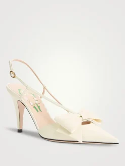 Bowow Leather Slingback Pumps