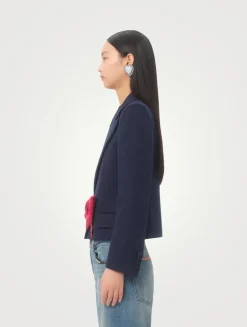 Bow-Trimmed Blazer
