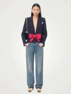 Bow-Trimmed Blazer