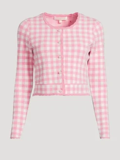 Bridgette Checkered Knit Cardigan