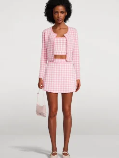 Bridgette Checkered Knit Cardigan