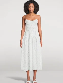 Brigide Smocked Midi Dress In Floral Print