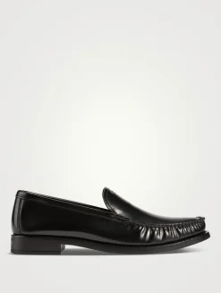 Brushed Leather Loafers