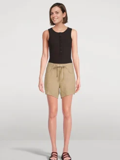 Brynn Linen Drawstring Shorts