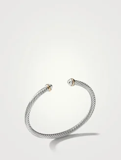 Cable Classics Bracelet In Sterling Silver With 18k Yellow Gold