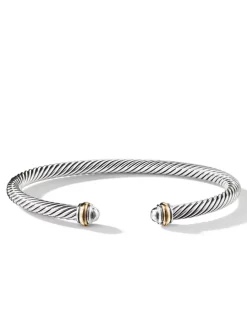 Cable Classics Bracelet In Sterling Silver With 18k Yellow Gold