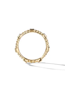 Cable Collectibles® Stack Ring In 18k Yellow Gold With Diamonds