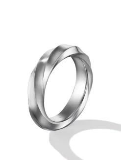 Cable Edge® Band Ring In Sterling Silver