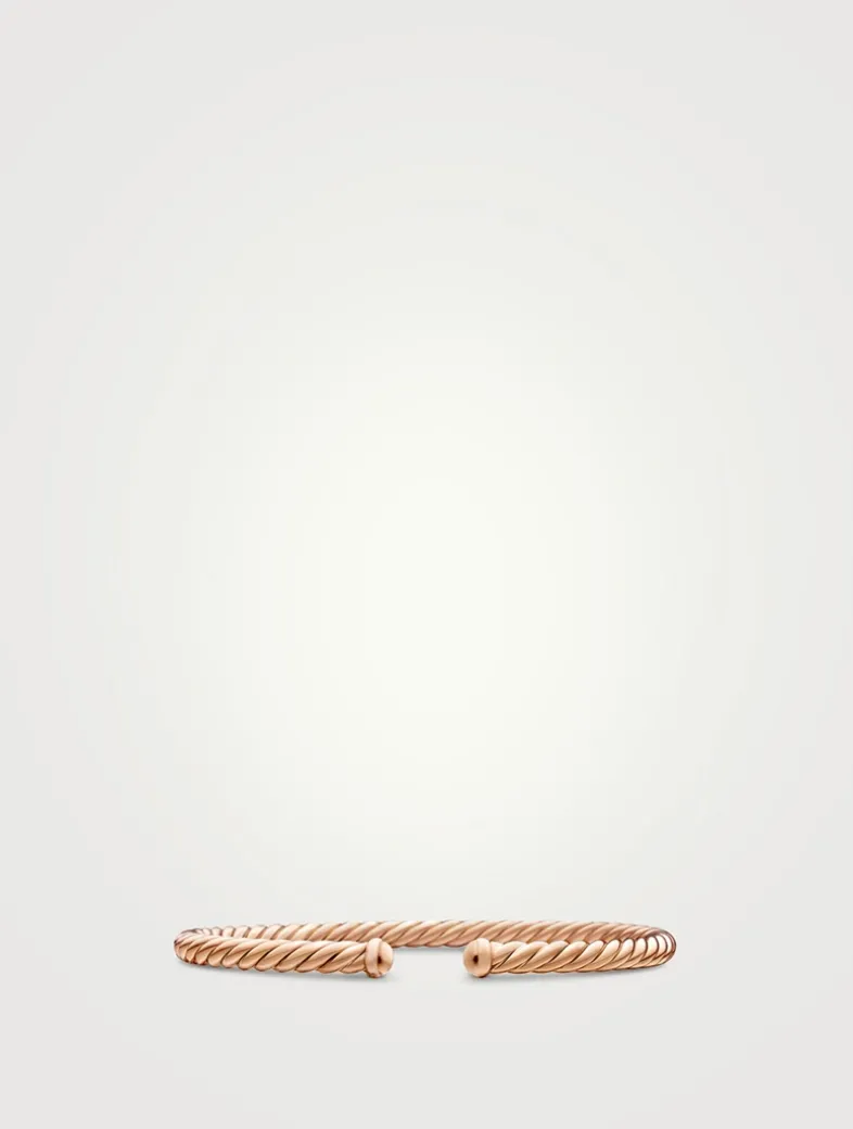 Cable Flex Bracelet In 18k Rose Gold, 4mm